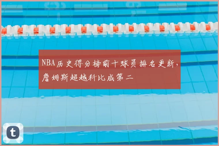 NBA历史得分榜前十球员排名更新，詹姆斯超越科比成第二