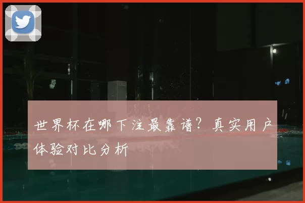 世界杯在哪下注最靠谱?真实用户体验对比分析